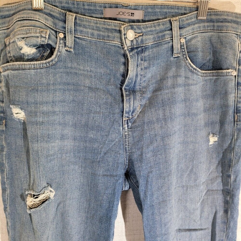 Joes Jeans Womens 30 36x28 Blue Slim Boyfriend Denim Stretch Distressed - Picture 3 of 10